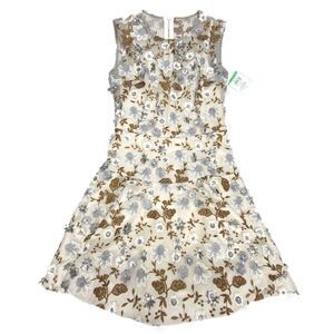 NWT Bronx and Banco Della Blanc Mesh Illusion Sequin Embellished Mini Dress US 6